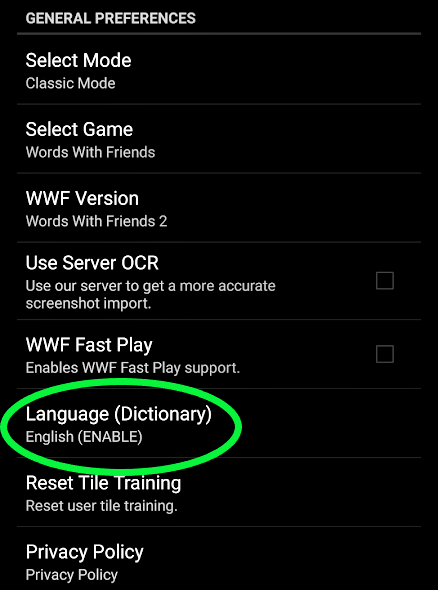 Android Wordbreaker Language (Dictionary)