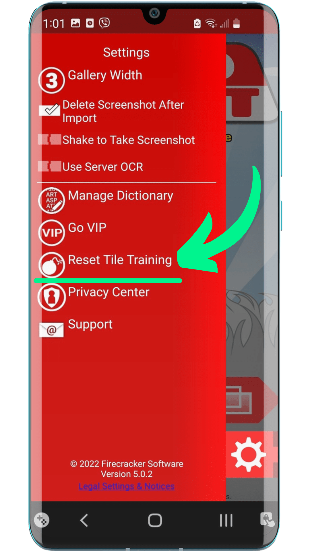 Android Snap Cheats Reset Tile Training