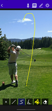 CoachView screenshot of a golfer